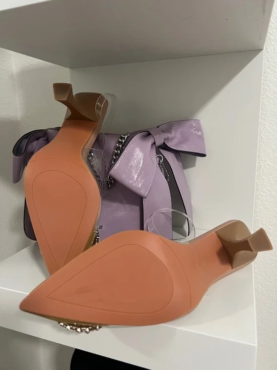 ZARA Clear Mule with Crystal Medallions - Picture 2 of 6